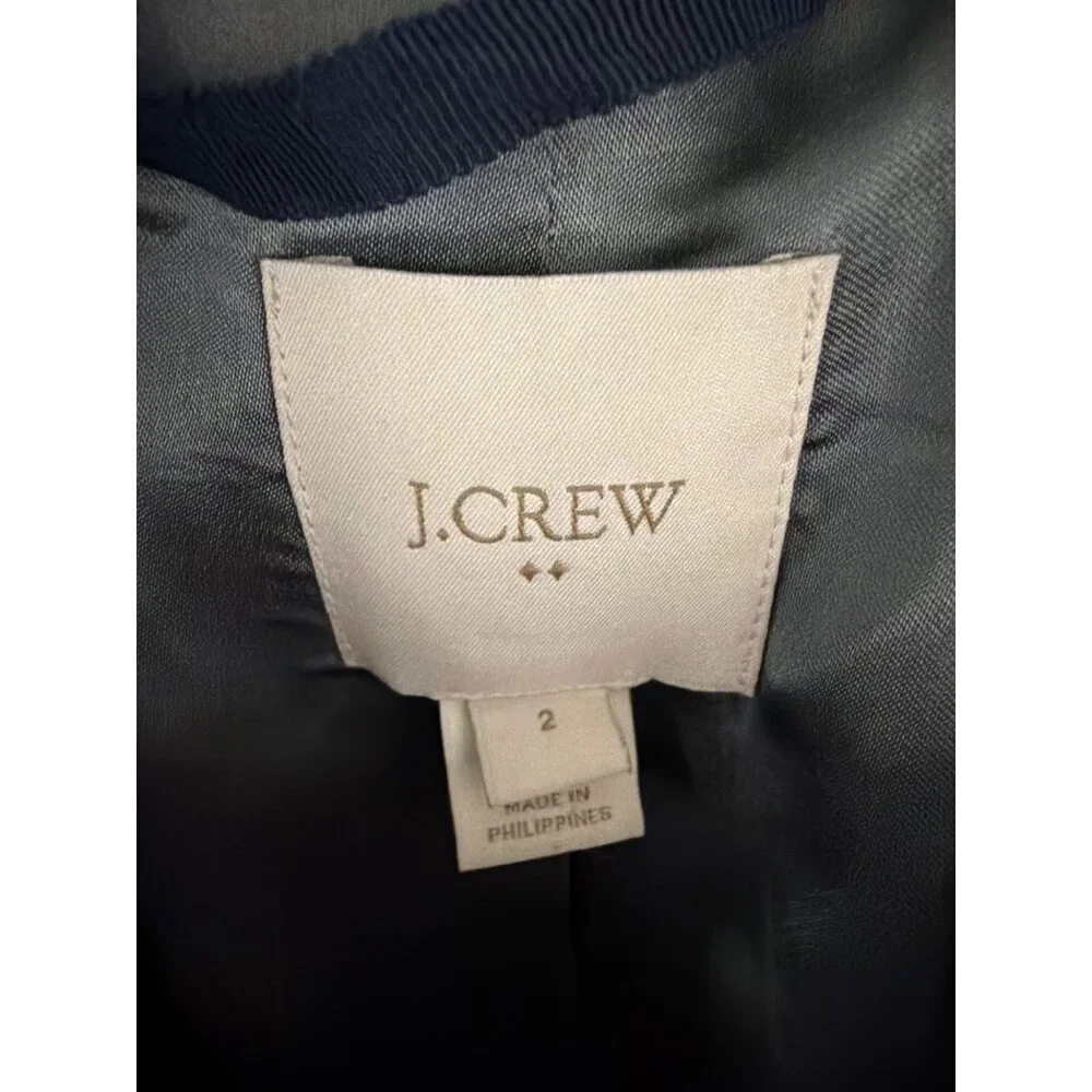 J.Crew Gray Vail Parka Faux Fur Trim Size 2 - Picture 2 of 3